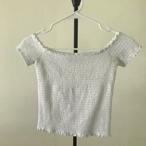 White off the shoulder top